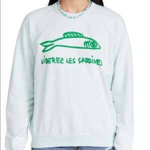 Clare V “Libertez Les Sardines” sweatshirt